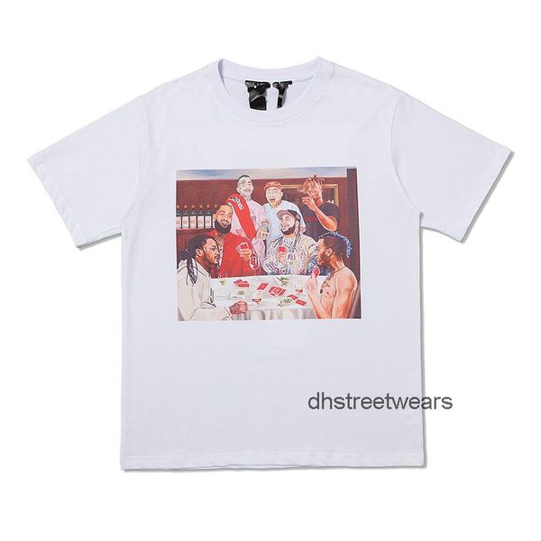 

men's tee shirts asap rocky co branded tee 20ss new hip hop rap big v short sleeve t-shirt fashion brand, White;black