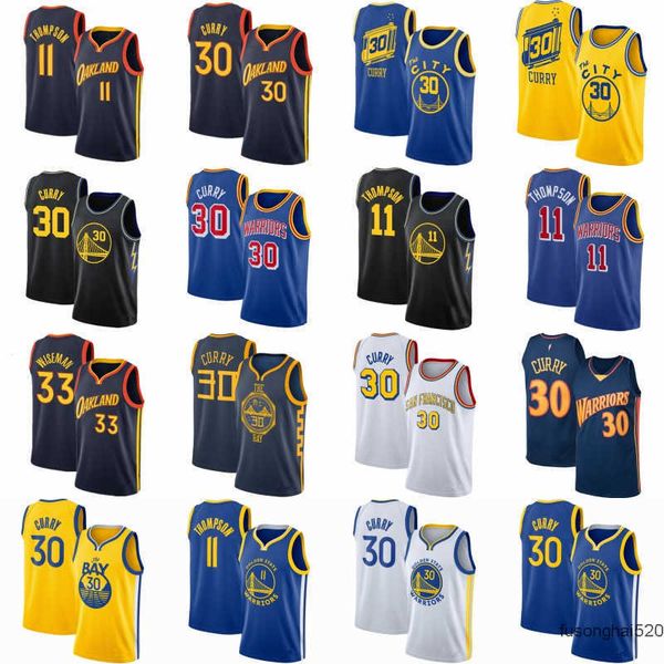 

jersey vintage stephen 30 curry basketball jersey james 33 wiseman klay 11 thompson sleeveless blue white sports shirt jerseys, Black;red