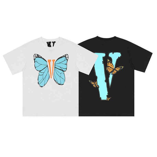 

t shirts mens vloness casual fashionable pure womens comfortable butterfly round neck student trendy sports high sence classic shirts, White;black