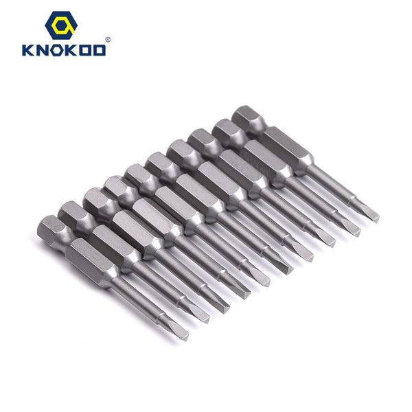 

knokoo 10pcs lot 1 4 50 ta2 3 screw drill bit 50mm screw driver bits hex 6 35 shank magnetic triangle shaped driver bits2723