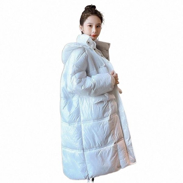 

women's down & parkas women's down & parkas parka women 2021 bright solid color hooded padded coat winter loose and thickened brea, Black