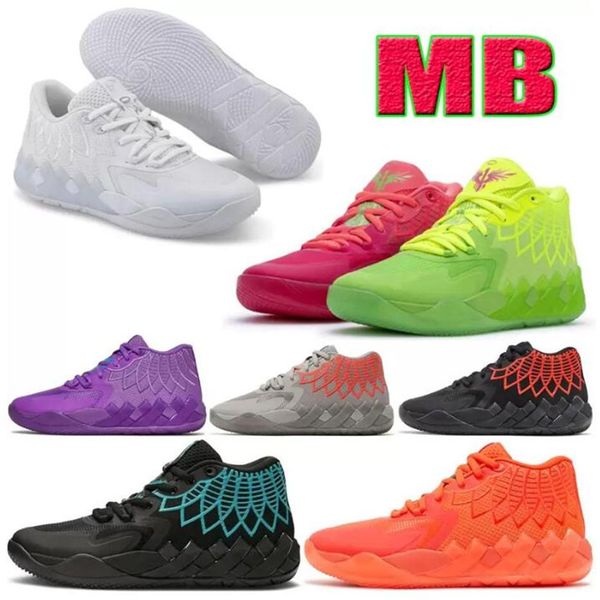 

lamelo ball mb1 rick morty men lo basketball shoes for queen city black red grey sport shoe trainner sneakers348v
