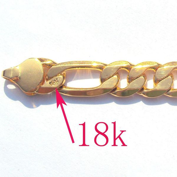 

chains 18 k solid gold authentic finish stamped 10mm fine figaro chain necklac drop delivery 2021 jewelry necklaces pendants dhgirlssh dhnh9, Silver
