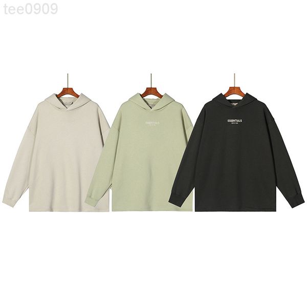 

2022 new hoodies season 8 flocked letter no hem hooded sweater batch, Black