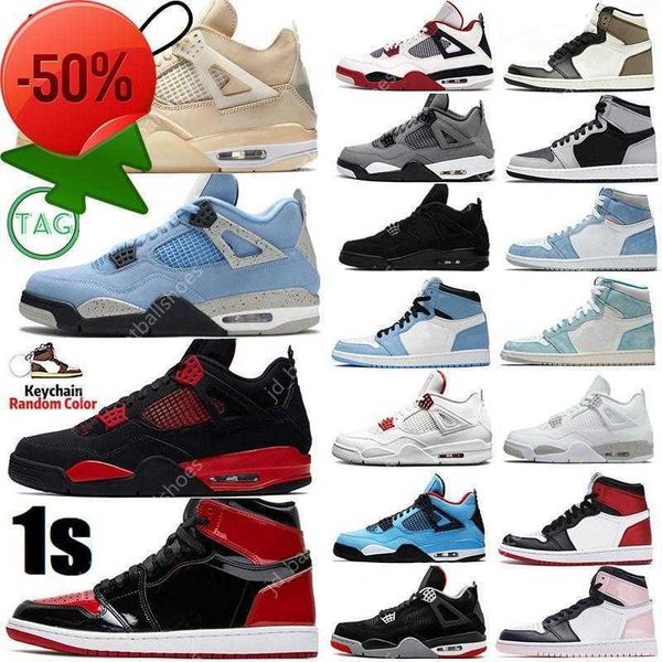 

boots boots 2022 patent bred 4 4s sail mens basketball shoes sneakers university blue hyper royal black cat silver toe bred dark mocha fire