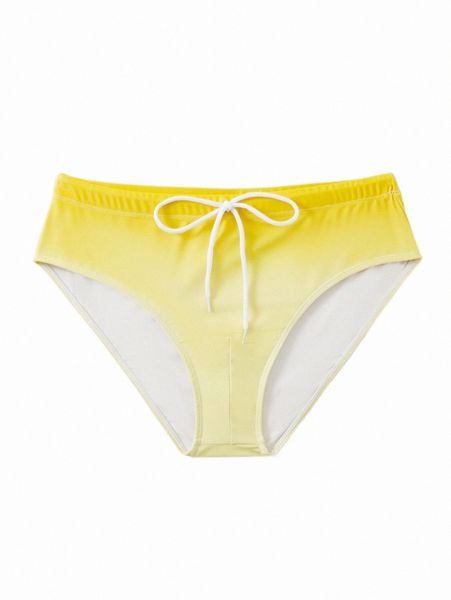 

men's swimwear men ombre drawstring waist swim brief m5md#