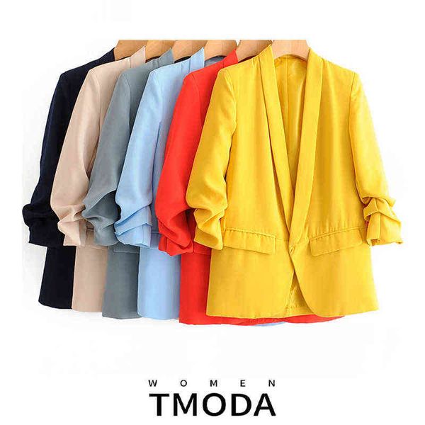 

suit tmoda654 women 2022 fashion office wear basic blazers jacket vintage pleat, White;black