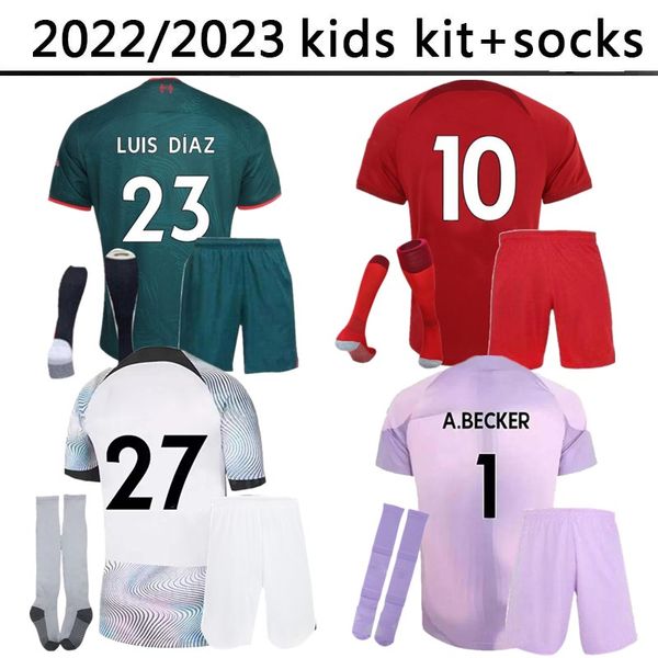 

2022 2023 soccer jerseys 22 23 football shirt alexander arnold liverpol a.becker phillips keita camisa de futebol red camiseta uniforms kids, Black