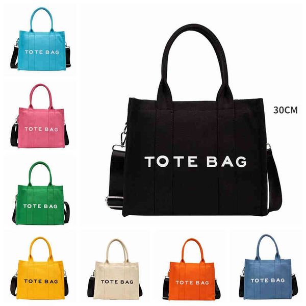 

totes canvas marc tote bag women casual designer handbag 10 color fashion bags ladies handbags crossbody letter printing 30 25 13cm