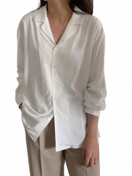 

women's blouses & shirts dazy solid lapel collar button up shirt o0ve#, White