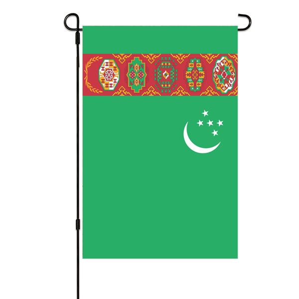 

turkmenistan garden flags 30x45cm vertical double sided outdoor welcome banner for yard outdoor decor