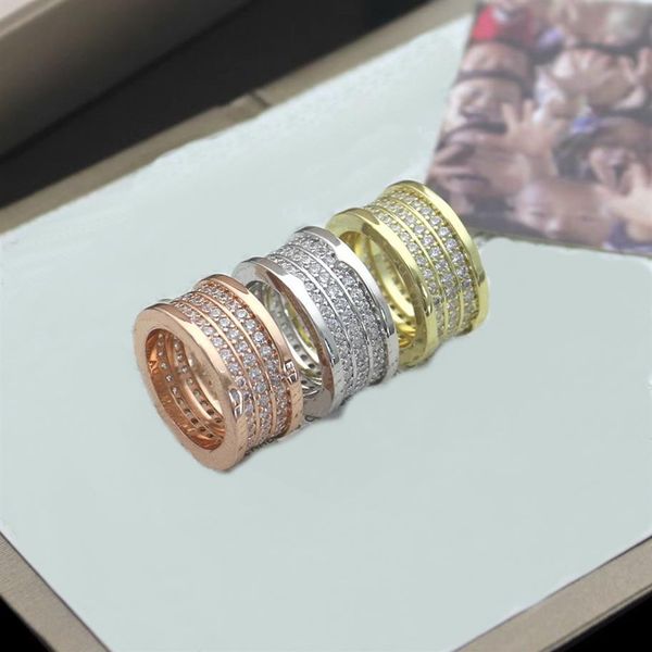 

europe america fashion style men lady women titanium steel engraved b initials settings three circles diamond lovers rings us6-us93155, Slivery;golden
