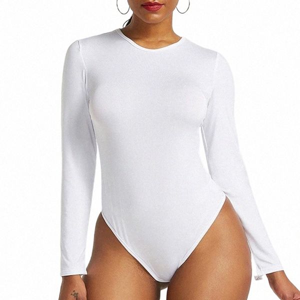 

women's jumpsuits & rompers women o neck long sleeve solid white bodysuit black autumn winter body gray casual lady streetwear bodysuit, Black;white