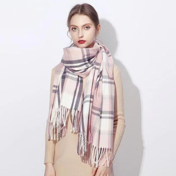 

cotten scarf fashion luxury scarves designer sciarpa foulard echarpe cashmere designer schal autumn and winter scarfs for women plaid classi, Blue;gray