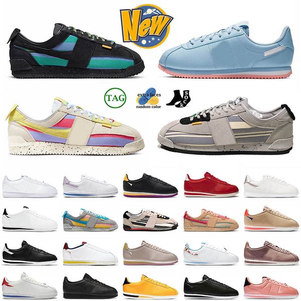 

wholesale mens cortez casual shoes purple yellow coral stardust basic ltr vf blue purple classic white black sl womens outdoor jogging sneak, White;red