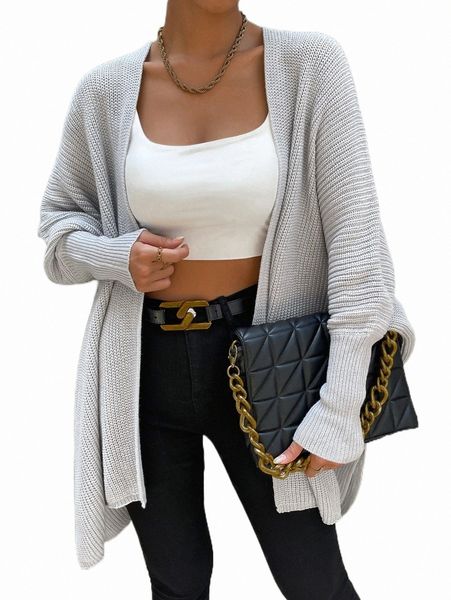 

women's sweaters dolman sleeve ribbed knit duster cardigan g4tm#, White;black