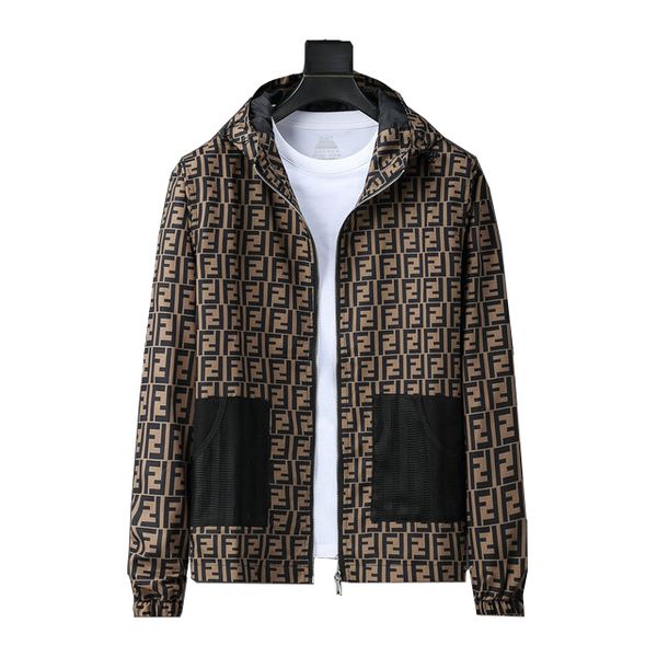 

windbreaker coat mens jacket zip up hoodie tracksuits casual overshirt men clothe autumn winter streetwear outerwear, Black;brown