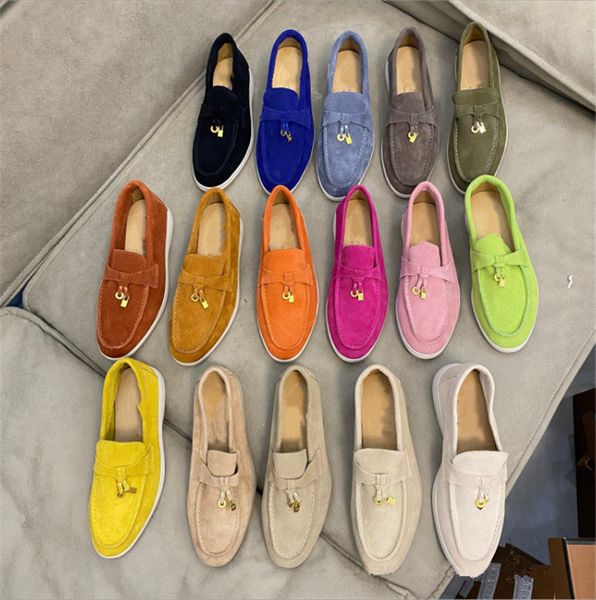 

loafers men women shoes luxury loro dress shoe british style suede leather summer walk light princess aisha general solid plus size 35-45 84, Black