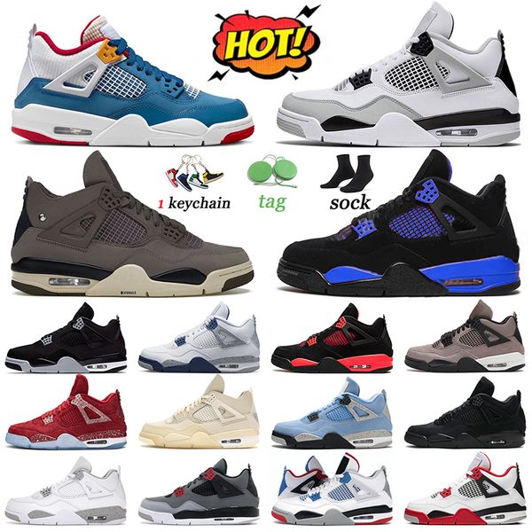 

jumpman 4 4s original basketball shoes violet ore j4 messy room midnight navy military black canvas manila women men trainers red thunder sn