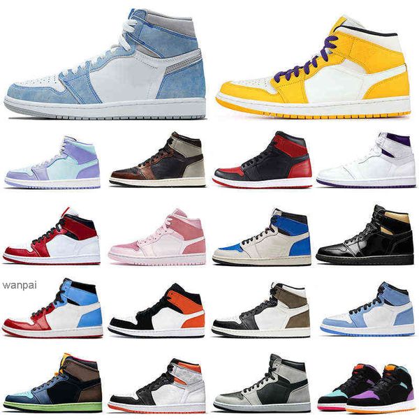 

2022 mens 1 high og basketball shoes 1s university blue electro orange dark mocha bred shadow unc twist men women sneakers trainers