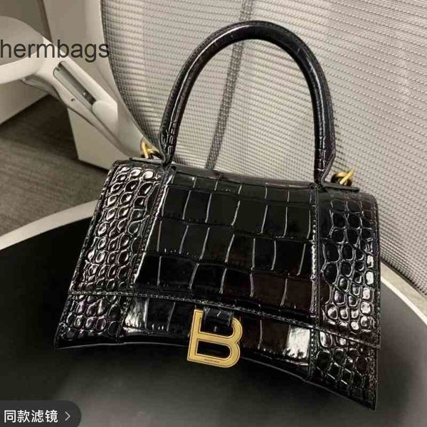 

bag bags designer shoulder balencaigass italy brand fashion xs 2022 b letter mini handbag crossbody crocodile hourglass women hourg lass han