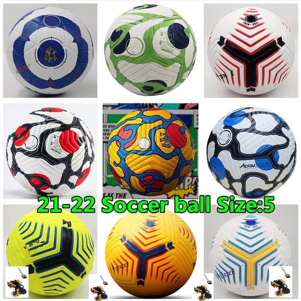 

club league 2021 2022 premier soccer ball size 5 high-grade nice match liga premer 20 21 pu football ship the balls without air blue wh257c