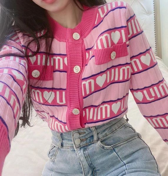 

new women's sweaters style heart matching color designer paris women fashion simple casual cardigans short length pink slim fit wool ki, White;black