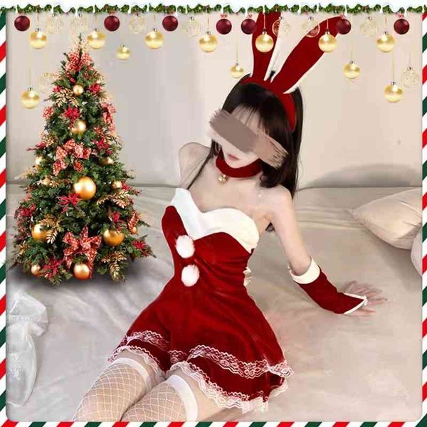 

nxy set underwear christmas girl maid seduce cute princess high-end game annual meeting christmas 220908, Red;black