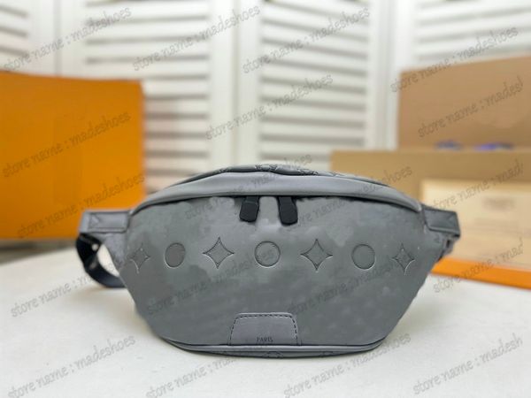 

grey discovery pm waist bag bumbag m46108 monograms shadow belt bags mens shoulder bag anthracite gray with multiple pockets secure zipped c