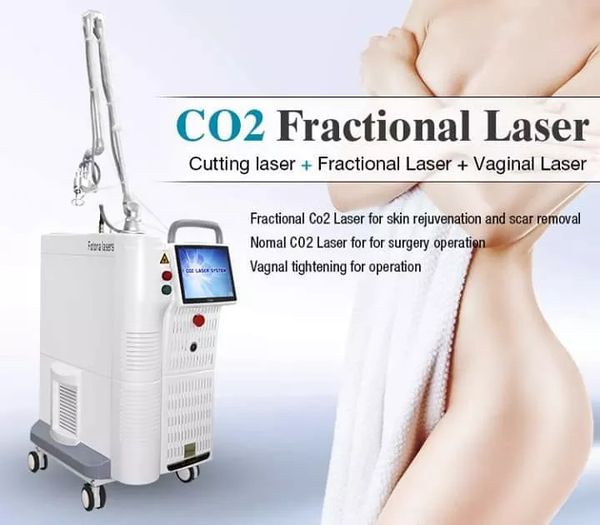 

fractional co2 laser machine for scar pore acne treatment vaginal tightening facial resurfacing pigment removal in beauty cneter, Black