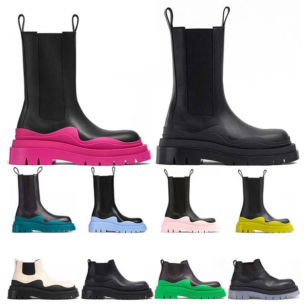 

designer boots tire chelsea martin boot womens men motocycle ankle half anti-slip triple black green bule fashion platform bootie outdoor