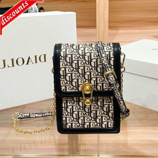 

designer bags straight 2022 summer new leather women's mobile phone small and delicate high-grade diagonal