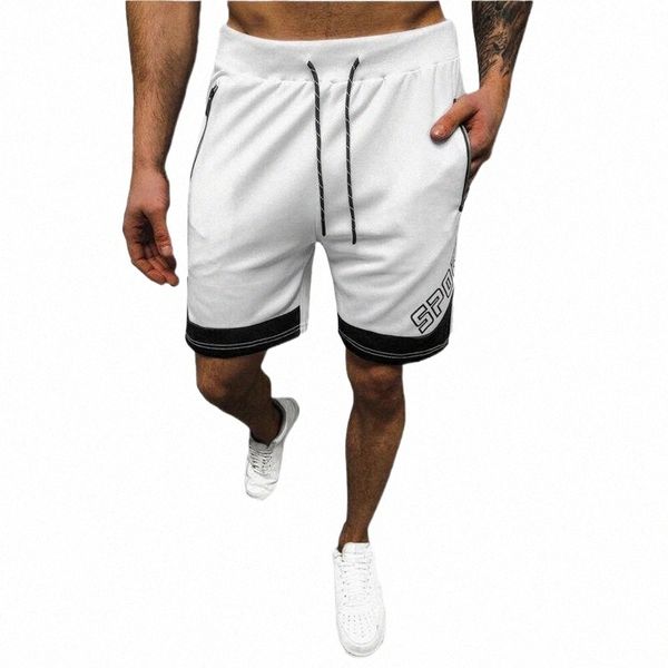 

men's shorts men's shorts sports pants fitness gym summer mens letter print stitching clothes patchwork color bolck fashion 2022 p, White;black
