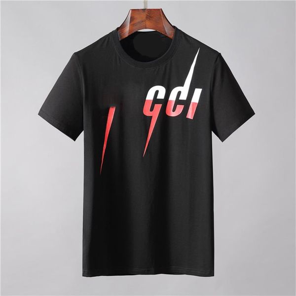 

fashion mens t shirts summer short sleeves european american 3d printing t-shirt men women couples casual tees 246q, White;black