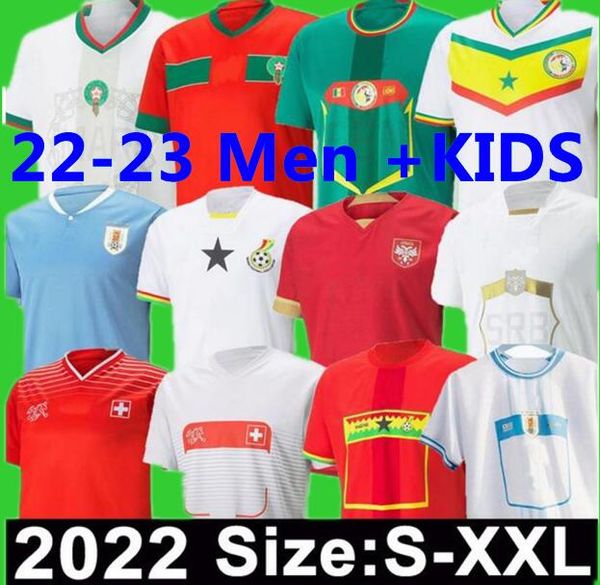 

2022 2023 morocco soccer jerseys senegal mane hakimi ghana 22 23 away player version switzerland maillot serbia mahrez kouyate football unif, Black;yellow