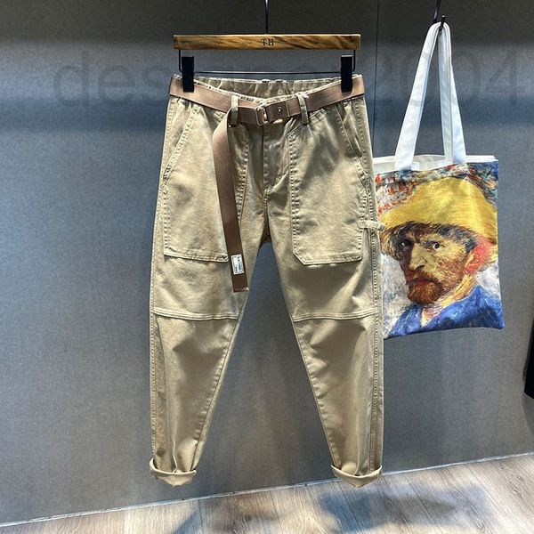 

men's shorts designer military green card its black spring and summer overalls men's fashion brand harlan casual pants straight tu, White;black