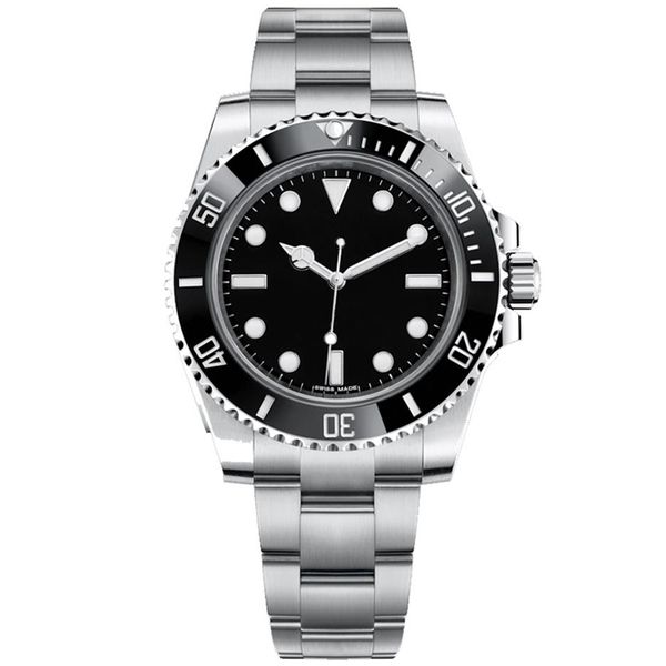 

luxury mens automatic mechanical ceramics watches 40mm full stainless steel gliding buckle swim wristwatches sapphire super lumino292p, Slivery;brown