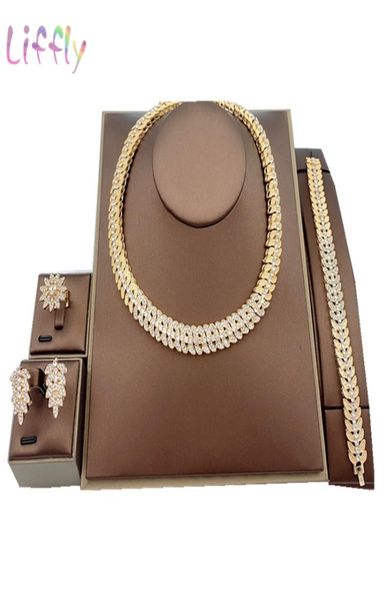 

liffly fashion bridal necklace jewelry sets bracelet crystal earrings dubai, Slivery;crystal