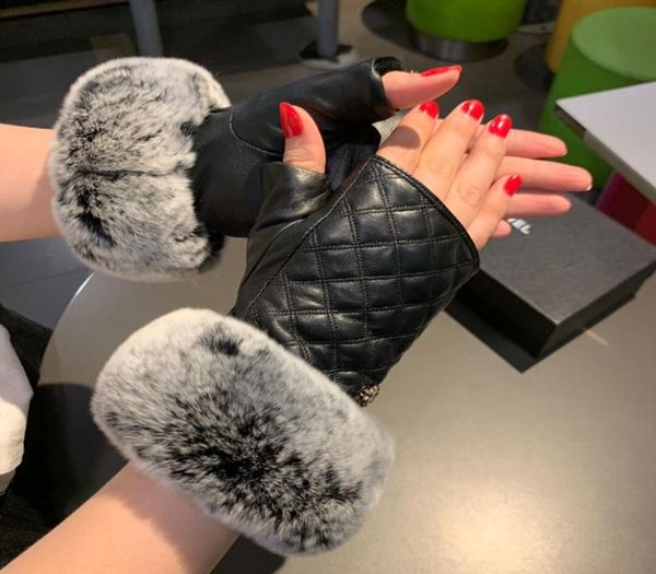 

fashionhair fingerless gloves winter warm women sheepskin gloves vintage sh, Blue;gray