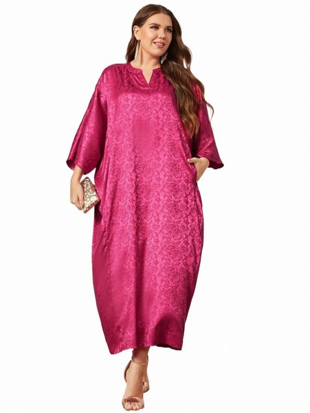 

plus size dresses plus notched neckline slant pocket dress g1yn#, Black