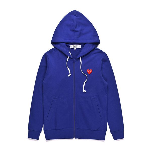 

women's hoodies sweatshirts heyplay fashion brand red heart men's and women's 18 year zipper jacket terry hooded blue sweater, Black