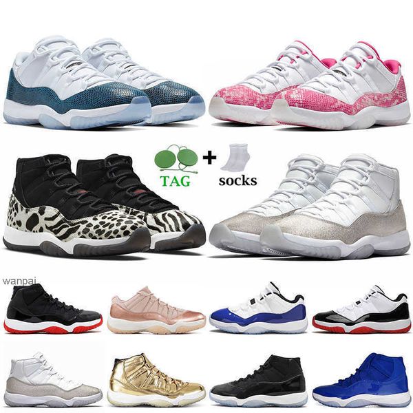 

11s mens womens basketeball shoes authentic jumpman 11 classic vintage snakeskin pink blue bight bone sliver new animal instinct cool grey