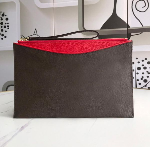 

designer wallet women with handle coin purse woman wrist bag coated canvas zipper wallets storage cell phone key clutches handbags, Red;black