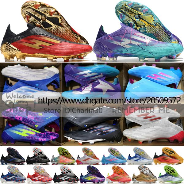 

football boots football shoes soccer cleats red orange white gray blue purple gold black pink plating sole knit send with bag mens x