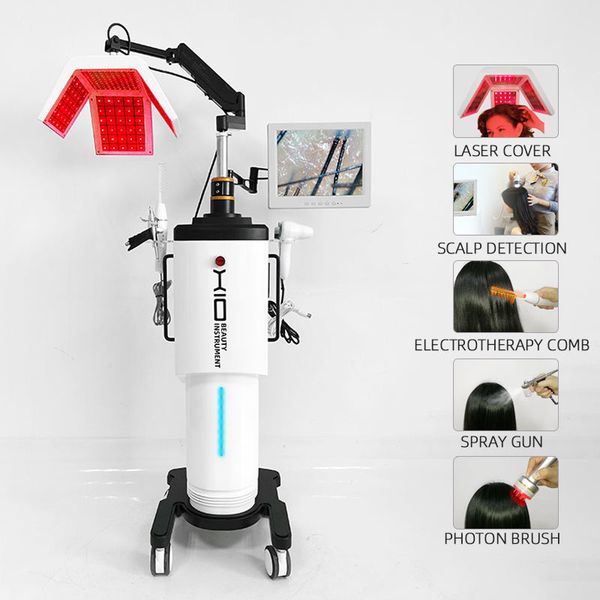 

2022 hair loss treatment anti-hair removal laser beauty machine regrowth 650nm laser hair grow beauty salon machine, Black