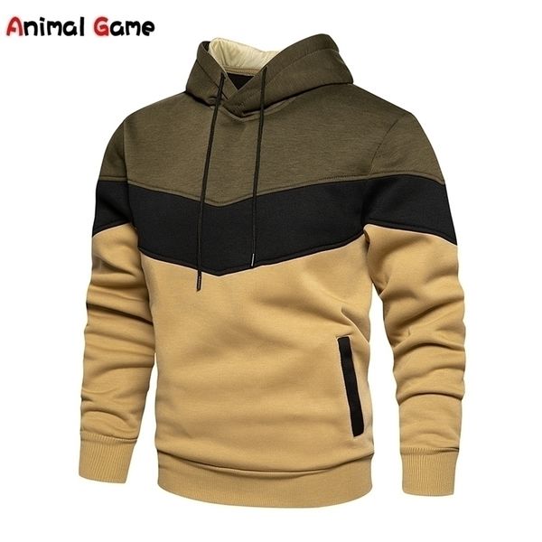 

mens hoodies sweatshirts warm streetwear male fashion autumn winter outwear mens patchwork hooded sweatshirt hoodies clothing casual loose f, Black