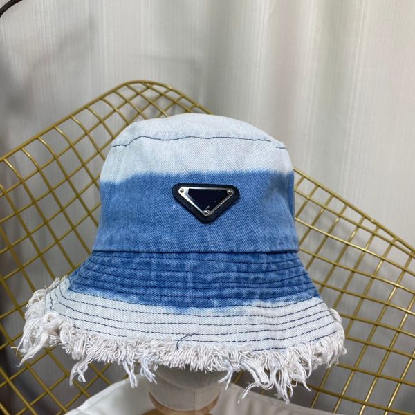 

2022 new wide brim hat designer bucket hats casquette men denim fitted caps cowboy flat bonnet beanie baseball cap snapbacks outdoor casual, Blue;gray