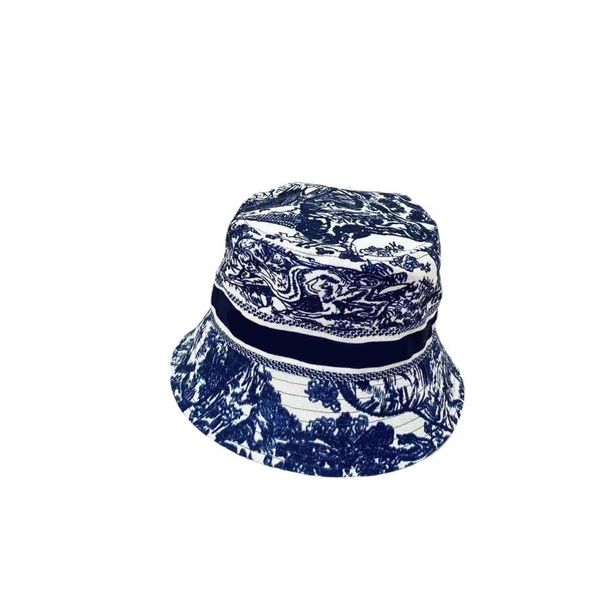 

fashion bucket hat for man woman street cap fitted hats 4 color with letters 75t, Blue;gray