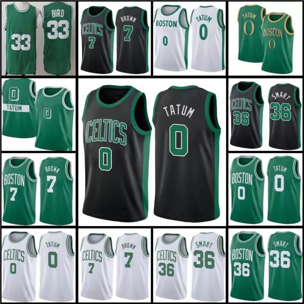 

2022 new basketball jerseys 0 33 7 36 bostons celtices jayson tatum larry bird jaylen brown marcus smart mens, Black;red