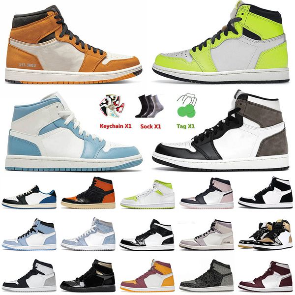 

jumpman 1 1s men basketball shoes sports sneakers reverse mocha low grey fog denim bubble gum bordeaux twist trainers sneakers